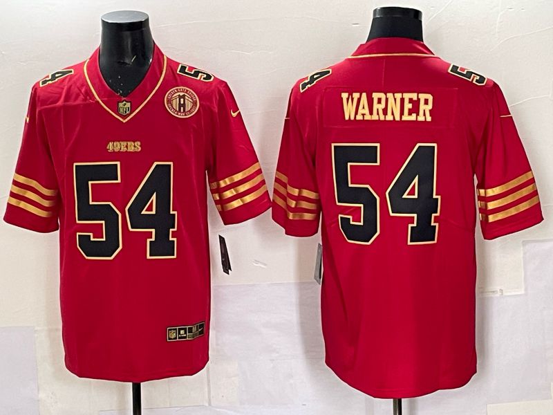 Men Nike San Francisco 49ers #54 Warner red Limited NFL 2025 Jersey 0057